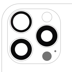 Back Camera Lens (Glass Only) With Adhesive For iPhone 16 Pro / 16 Pro Max (3 Piece Set) (Real Sapphire) (Premium) (10 Pack)