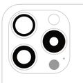 Back Camera Lens (Glass Only) With Adhesive For iPhone 15 Pro (3 Piece Set) (Aftermarket Plus) (10 Pack)