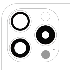 Back Camera Lens (Glass Only) With Adhesive For iPhone 15 Pro (3 Piece Set) (Real Sapphire) (Premium)