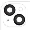 Back Camera Lens With Bracket & Bezel For iPhone 15 / 15 Plus (2 Piece Set) (Premium) (Black)