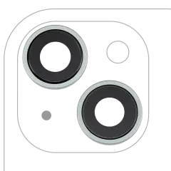 Back Camera Lens With Bracket & Bezel For iPhone 15 / 15 Plus (2 Piece Set) (Premium) (Green)