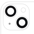 Back Camera Lens (Glass Only) With Adhesive For iPhone 14 / 14 Plus (2 Piece Set) (Real Sapphire) (Premium) (10 Pack)