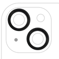 Back Camera Bezel Ring Only For iPhone 15 / 15 Plus (Black) (2 Piece Set)