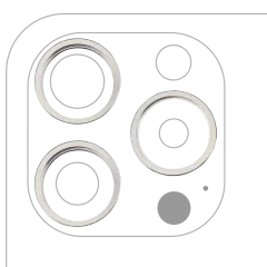 Back Camera Bezel Ring Only For iPhone 15 Pro Max (White Titanium) (3 Piece Set)