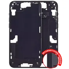 Mid-Frame Housing W/ Small Parts For iPhone 15 Plus (EU / Global Version) (Aftermarket Plus) (Black)