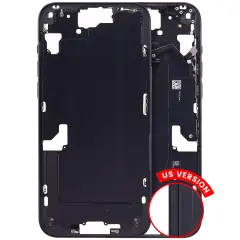 Mid-Frame Housing W/ Small Parts For iPhone 15 Plus (US Version) (Aftermarket Plus) (Black)