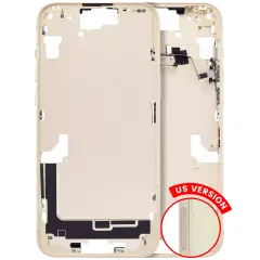 Mid-Frame Housing W/ Small Parts For iPhone 15 Plus (US Version) (Aftermarket Plus) (Yellow)
