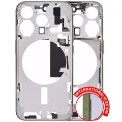 Mid-Frame Housing W/ Small Parts For iPhone 15 Pro (EU / Global Version) (Aftermarket Plus) (Natural Titanium)