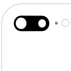 Back Camera Lens With Adhesive (Glass Only) For iPhone 7 Plus / 8 Plus (Aftermarket Plus) (10 Pack)