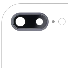 Back Camera Lens With Bracket & Bezel For iPhone 8 Plus (Real Sapphire) (Premium) (Space Gray) (10 Pack)
