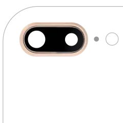 Back Camera Lens With Bracket & Bezel For iPhone 8 Plus (Real Sapphire) (Premium) (Gold) (10 Pack)