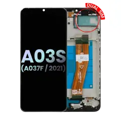 LCD Assembly With Frame For Samsung Galaxy A03s (A037F / 2021) (Dual Sim) (Type C Frame) (Service Pack) (All Colors)