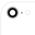 Back Camera Lens With Bracket & Bezel For iPhone 8 / SE (2020) / SE (2022) (Real Sapphire) (Premium) (Silver) (10 Pack)