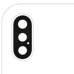 Back Camera Lens (Glass Only) With Adhesive For iPhone X (Real Sapphire) (Premium) (All Colors) (10 Pack)
