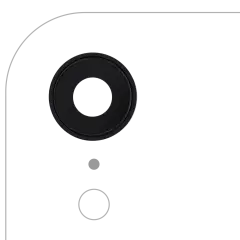 Back Camera Lens With Bracket & Bezel For iPhone XR (Real Sapphire) (Premium) (Black) (10 Pack)