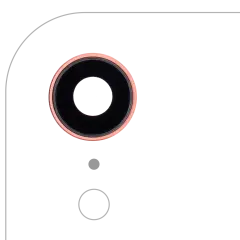 Back Camera Lens With Bracket & Bezel For iPhone XR (Real Sapphire) (Premium) (Coral) (10 Pack)