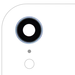 Back Camera Lens With Bracket & Bezel For iPhone XR (Real Sapphire) (Premium) (Blue) (10 Pack)