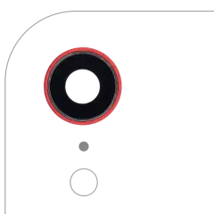 Back Camera Lens With Bracket & Bezel For iPhone XR (Real Sapphire) (Premium) (Red) (10 Pack)