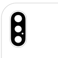 Back Camera Lens (Glass Only) With Adhesive For iPhone XS / XS Max (Real Sapphire) (Premium) (All Colors) (10 Pack)