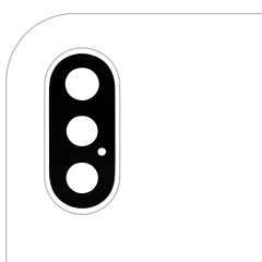Back Camera Lens (Glass Only) With Adhesive For iPhone XS / XS Max (Real Sapphire) (Premium) (All Colors) (10 Pack)
