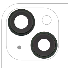 Back Camera Lens With Bracket & Bezel For iPhone 13 / 13 Mini (Real Sapphire) (Premium) (Green)