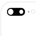 Back Camera Lens (Glass Only) With Adhesive For iPhone 7 Plus / 8 Plus (Real Sapphire) (Premium) (All Colors) (10 Pack)