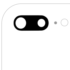 Back Camera Lens (Glass Only) With Adhesive For iPhone 7 Plus / 8 Plus (Real Sapphire) (Premium) (All Colors) (10 Pack)