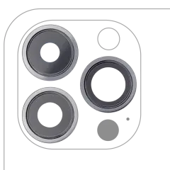 Back Camera Lens With Bracket & Bezel For iPhone 13 Pro / 13 Pro Max (Real Sapphire) (Premium) (Graphite)