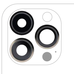 Back Camera Lens With Bracket & Bezel For iPhone 13 Pro / 13 Pro Max (Real Sapphire) (Premium) (Gold)
