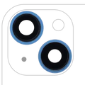 Back Camera Lens With Bracket & Bezel For iPhone 13 / 13 Mini (2 Piece Set) (Real Sapphire) (Premium) (Blue)