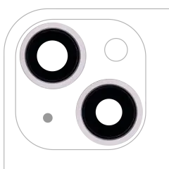 Back Camera Lens With Bracket & Bezel For iPhone 13 / 13 Mini (2 Piece Set) (Real Sapphire) (Premium) (Pink)