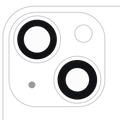 Back Camera Lens (Glass Only) With Adhesive For iPhone 13 / 13 Mini (2 Piece Set) (Real Sapphire) (Premium)