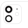 Back Camera Lens With Bracket & Bezel For iPhone 12 / 12 Mini (Aftermarket Plus) (White) (10 Pack)