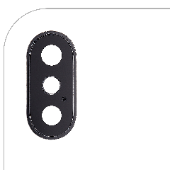 Back Camera Lens With Bracket & Bezel For iPhone X (Aftermarket Plus) (Space Gray) (10 Pack)