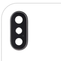 Back Camera Lens With Bracket & Bezel For iPhone X (Aftermarket Plus) (Silver) (10 Pack)