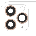 Back Camera Lens With Bracket & Bezel For iPhone 11 Pro / Pro Max (3 Piece Set) (Real Sapphire) (Premium ) (Gold)