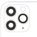 Back Camera Lens With Bracket & Bezel For iPhone 11 Pro / Pro Max (3 Piece Set) (Real Sapphire) (Premium) (White)
