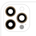 Back Camera Lens With Bracket & Bezel For iPhone 12 Pro Max (3 Piece Set) (Real Sapphire) (Premium) (Gold)