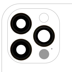 Back Camera Lens With Bracket & Bezel For iPhone 12 Pro (3 Piece Set) (Real Sapphire) (Premium) (Gold)