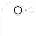 Back Camera Lens (Glass Only) With Adhesive For iPhone 6 / 6S (Real Sapphire) (Premium) (All Colors) (10 Pack)