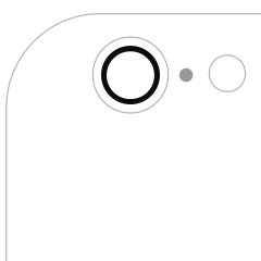 Back Camera Lens (Glass Only) With Adhesive For iPhone 6 / 6S (Real Sapphire) (Premium) (All Colors) (10 Pack)