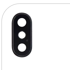 Back Camera Lens With Bracket & Bezel For iPhone XS / XS Max (Real Sapphire) (Premium) (Space Gray) (10 Pack)