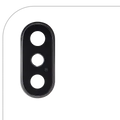 Back Camera Lens With Bracket & Bezel For iPhone XS / XS Max (Real Sapphire) (Premium) (Silver) (10 Pack)