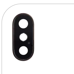 Back Camera Lens With Bracket & Bezel For iPhone XS / XS Max (Real Sapphire) (Premium) (Gold) (10 Pack)