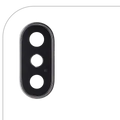 Back Camera Lens With Bracket & Bezel For iPhone X (Real Sapphire) (Premium) (Silver) (10 Pack)