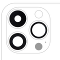 Back Camera Lens (Glass Only) With Adhesive For iPhone 14 Pro / 14 Pro Max (3 Piece Set) (Real Sapphire) (Premium)