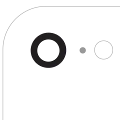 Back Camera Lens With Adhesive (Glass Only) For iPhone 7 / 8 / SE (2020) / SE (2022) (Real Sapphire) (Premium) (All Colors) (10 Pack)