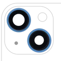 Back Camera Lens With Bracket & Bezel For iPhone 13 / 13 Mini (2 Piece Set) (Aftermarket Plus) (Blue)