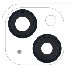 Back Camera Lens With Bracket & Bezel For iPhone 13 / 13 Mini (2 Piece Set) (Aftermarket Plus) (Midnight)