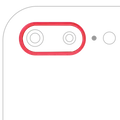 Back Camera Bezel Ring Only For iPhone 8 Plus (Red) (10 Pack)